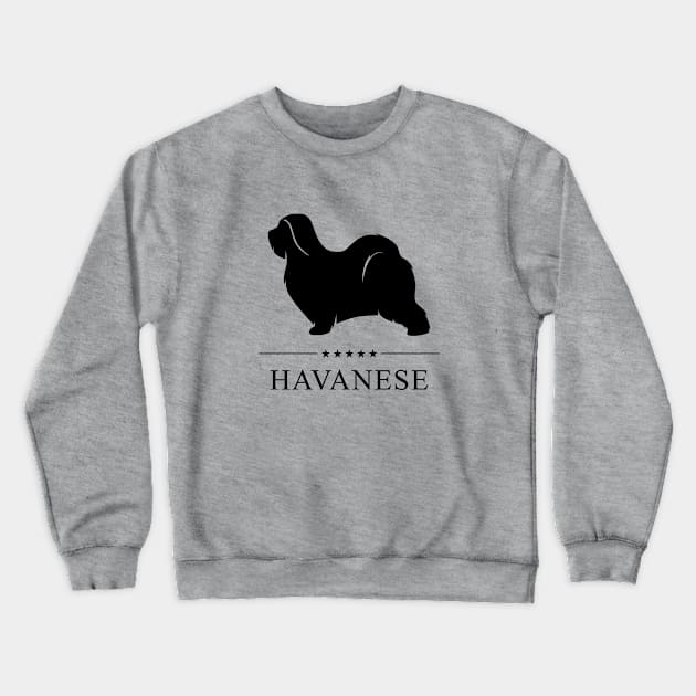 Havanese Black Silhouette Crewneck Sweatshirt by millersye